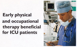 Early Physical and Occupational Therapy Beneficial for ICU Patients